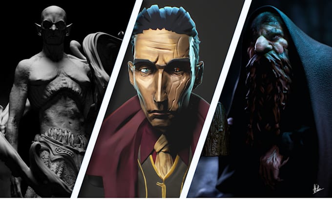 sculpt a 3d character in zbrush