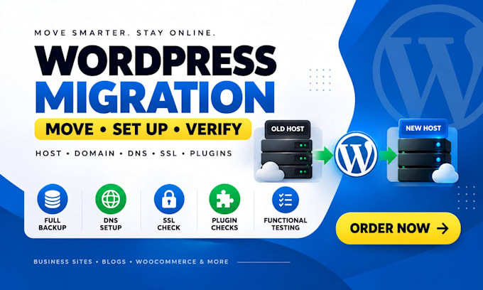 do wordpress website migration, website migration and setup, website update