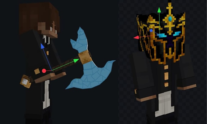 create custom minecraft blockbench 3d models