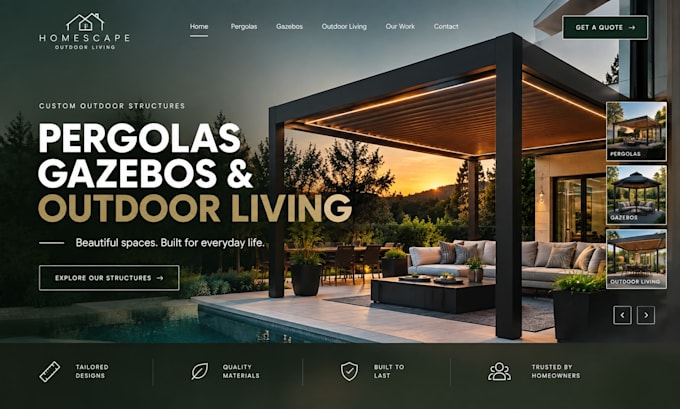 build squarespace pergola website gazebo website outdoor structure builder site