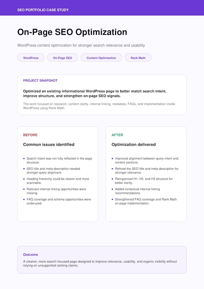 optimize your wordpress content for on page SEO
