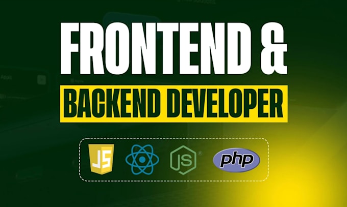 build website as full stack developer, front end developer, backend developer