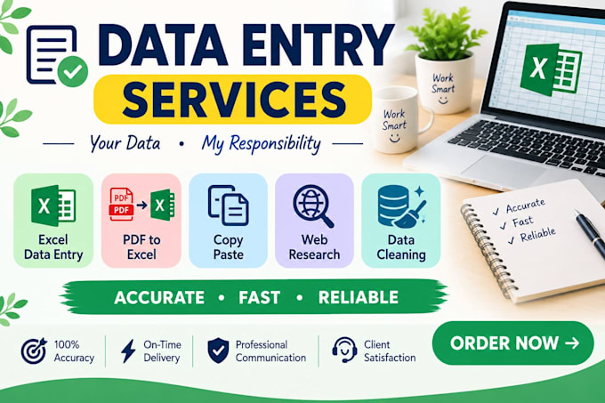 professional data entry, excel and copy paste services