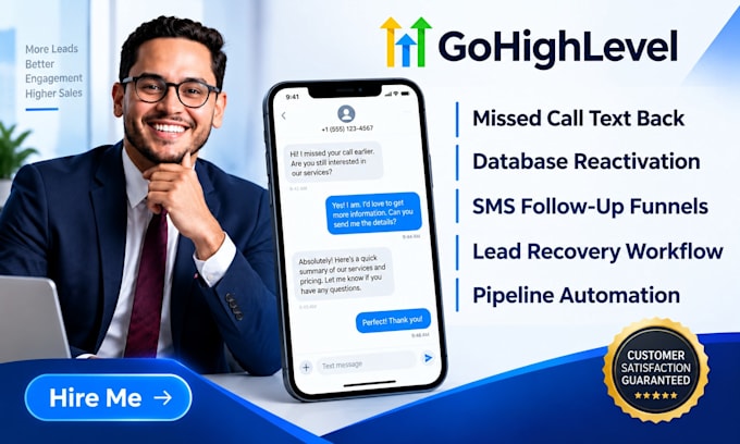 setup gohighlevel missed call text back ghl lead reactivation funnel