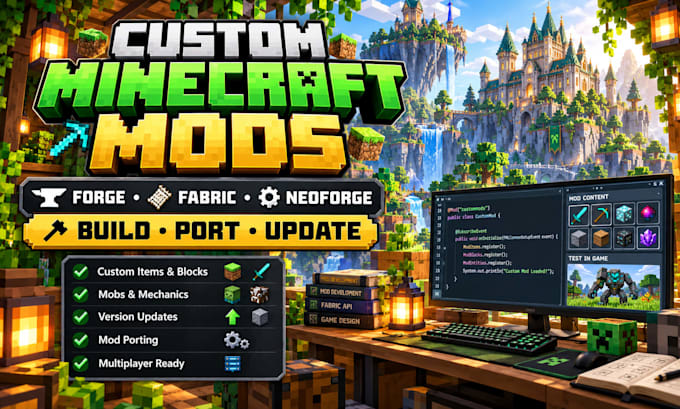 create custom minecraft mod forge fabric neoforge port update minecraft java mod