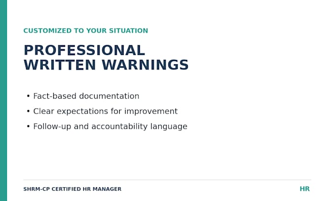 create employee written warnings and pips
