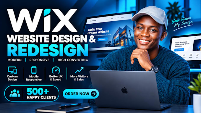 design wix website and redesign a business wix website