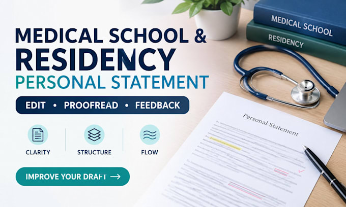 edit and proofread your medical school or residency personal statement