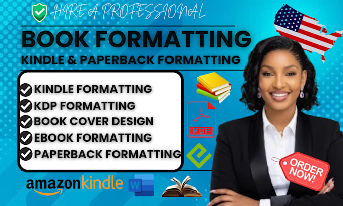do book formatting kindle paperback KDP manuscript formatting book cover design