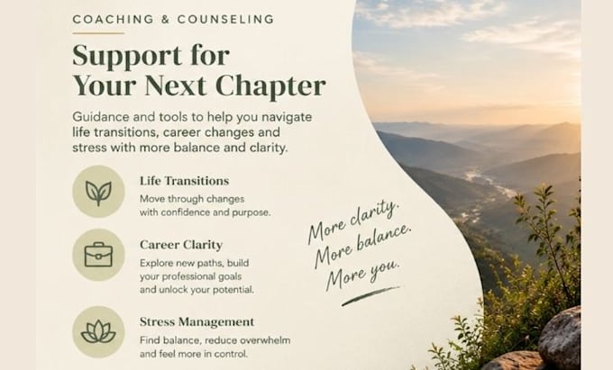 offer executive life design and life transition coaching
