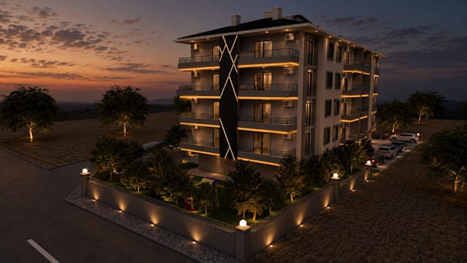 design modern building facades and create renders