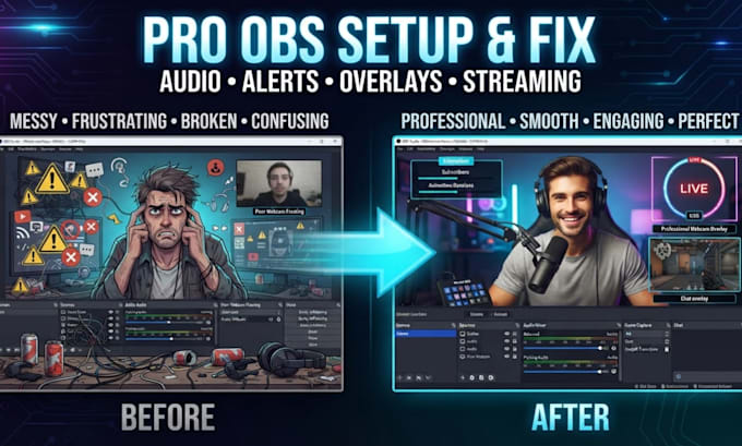setup obs studio and streamlabs for live streaming and recording