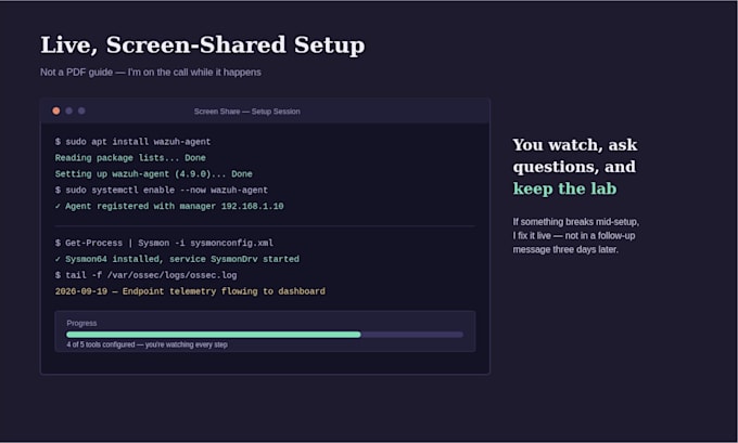 remotely set up cybersecurity lab with vms and soc tools