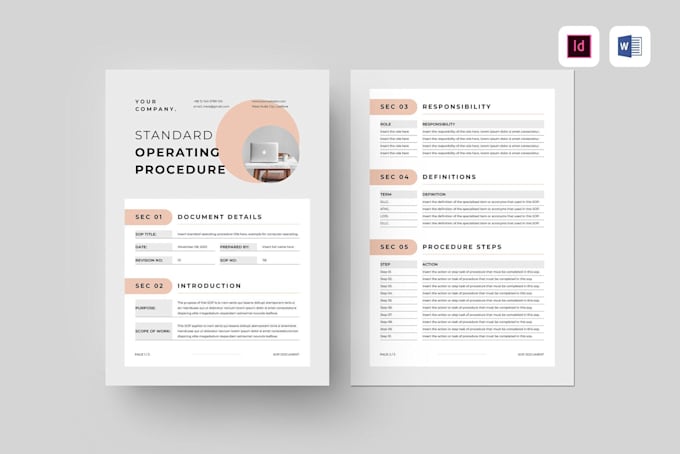 create, design interactive PDF user manual, guide, training manual, sop