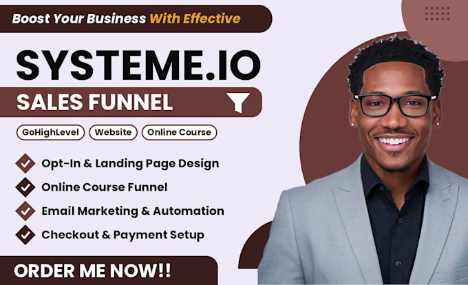 build systeme io sales funnel, gohighlevel sales funnel, systeme io website