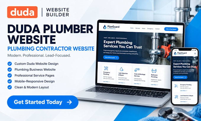 build duda plumber website duda website builder plumbing contractor website