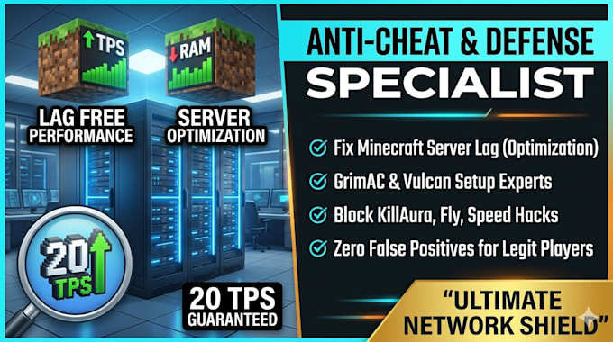 optimize your minecraft  server fix lag and configure grimac and anti cheat