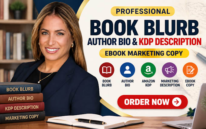 write book blurb writing author bio amazon kdp ebook marketing description write