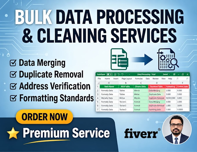 do expert excel data entry mis reporting and data cleaning