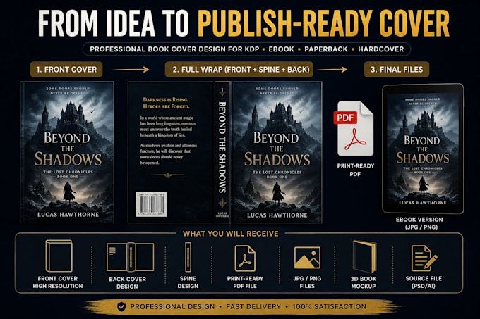design a book cover for amazon KDP, ebook and paperback