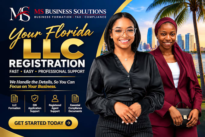 handle florida llc registration with ein and registered agent support fast
