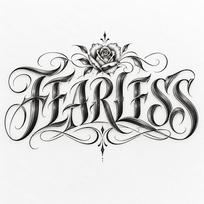 create custom tattoo lettering and chicano style designs