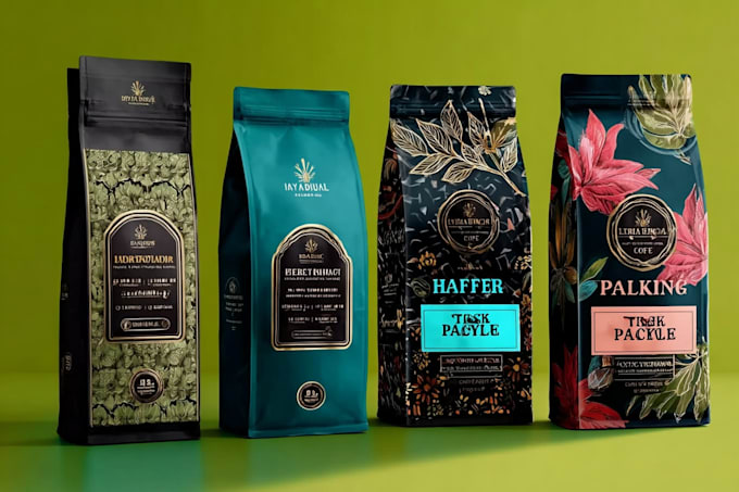 do modern premium coffee packaging label design