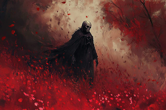 create dark horror character illustration