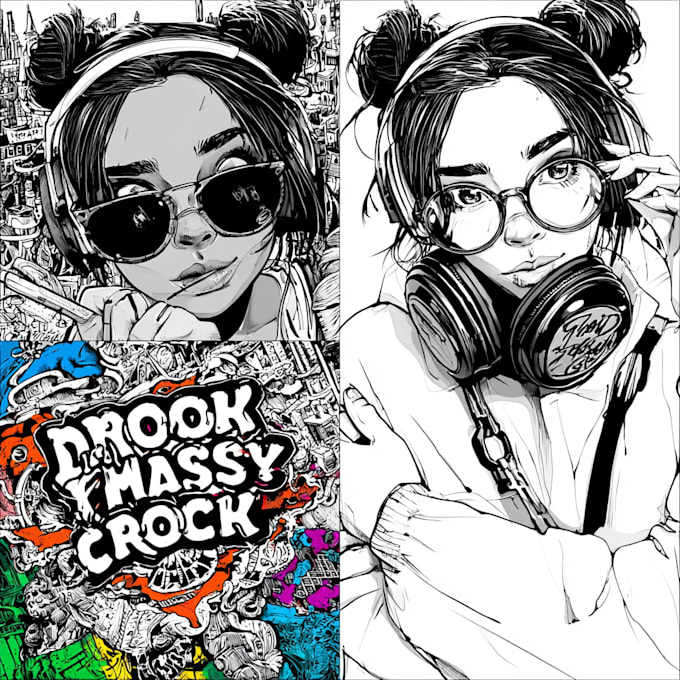 create a custom doodle art illustration design for you