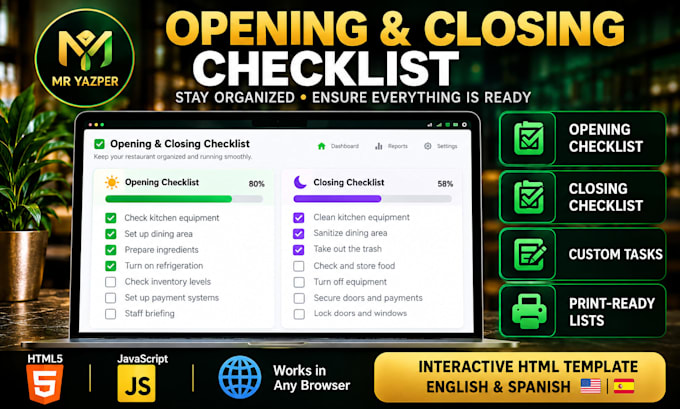 provide interactive restaurant management HTML templates
