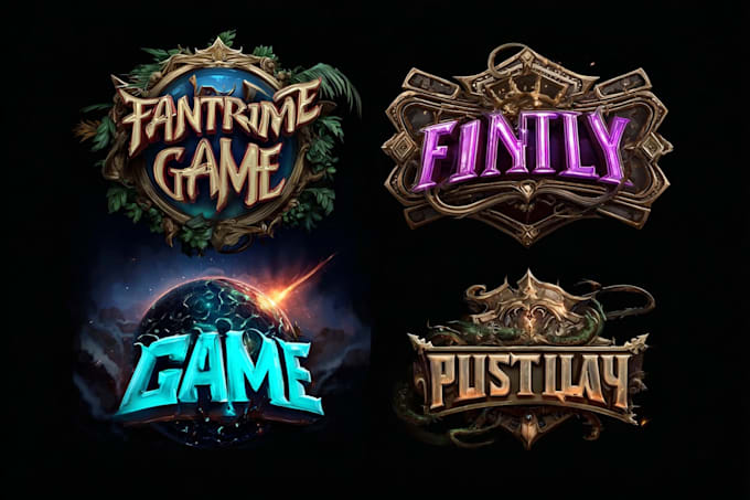 make text logo with jrpg style for game, comic, webtoon, etc