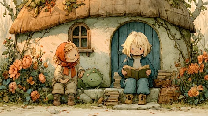 illustrate your children book with colorful artwork