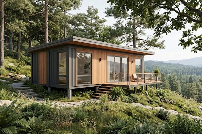 design tiny house, modular cabin and container home