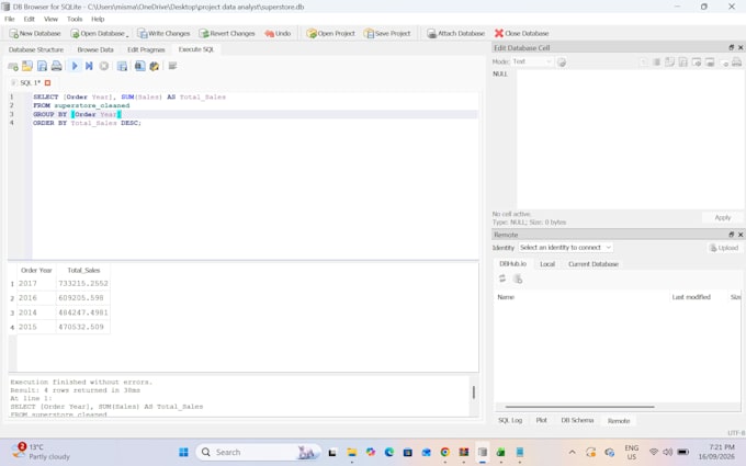 write sql queries and analyze your database