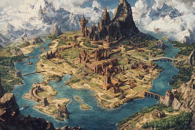 fantasy map design map illustration fantasy map