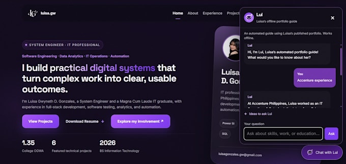 create a modern responsive portfolio website