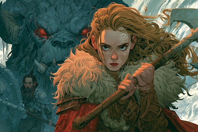 draw a fantasy book cover illustration