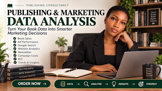 build a book sales, ads and marketing analytics dashboard