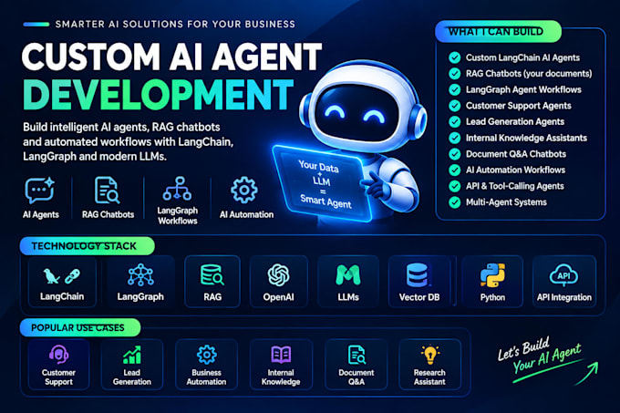 build langchain ai agents and rag chatbots with langgraph