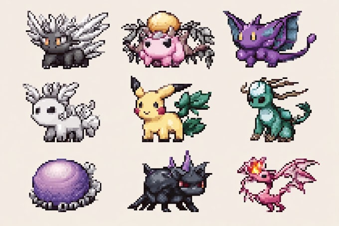 do pixel art in pokemon style