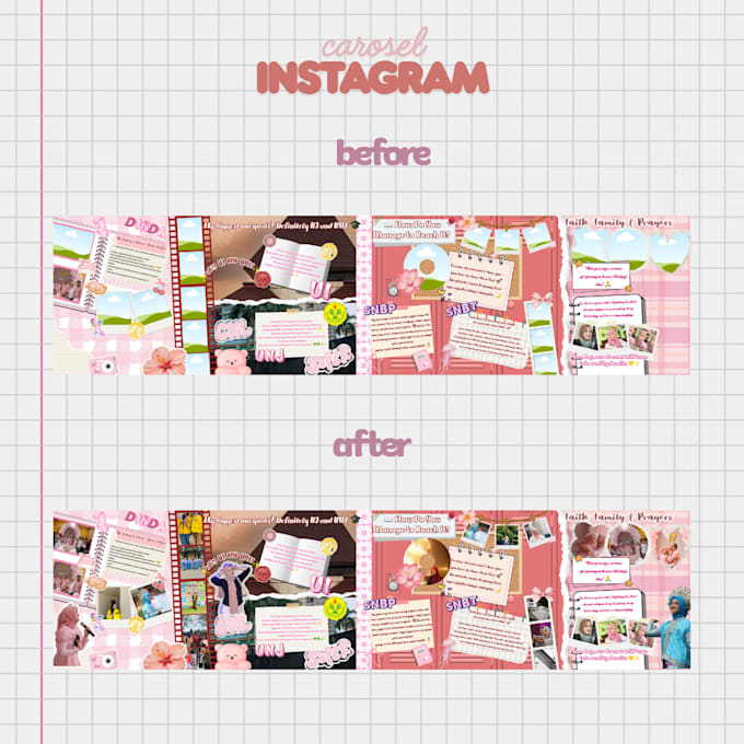 make kawai carousel for your instagram