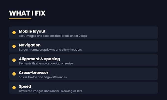 fix responsive and layout issues on your website