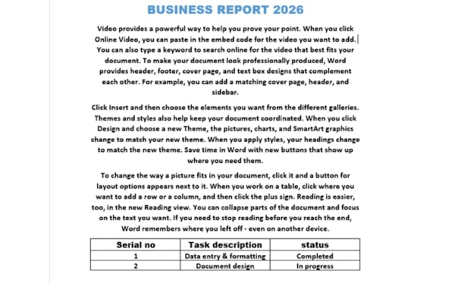 do ms word formatting and power point design