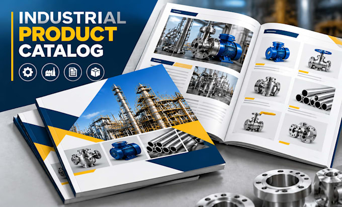 industrial product catalog, manufacturing brochure, technical catalog design