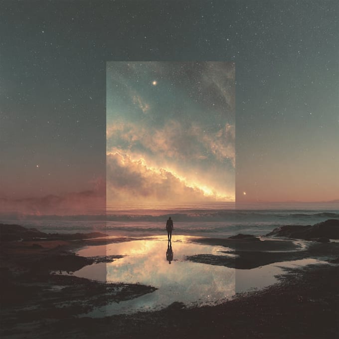 create an artistic and modern music cover design
