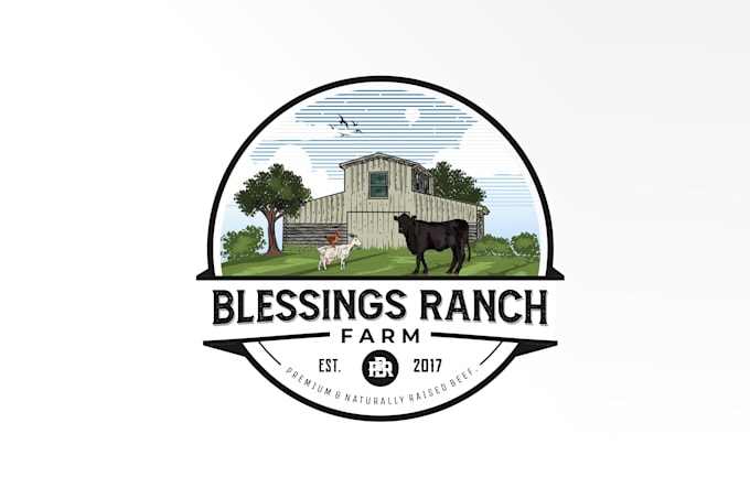 create professional vintage farm logo design