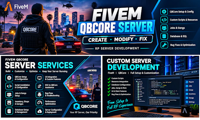 create or modify your fivem qbcore