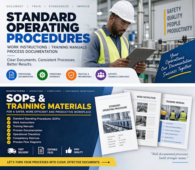 write professional sops and work instructions for you