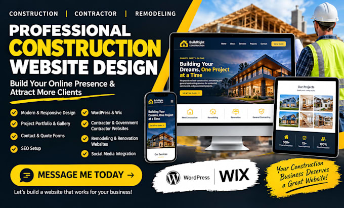 build government contract contractor construction website and remodeling website