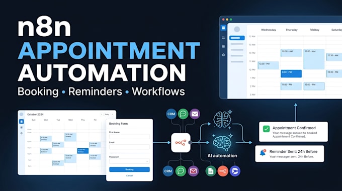 build n8n appointment booking automation with reminders